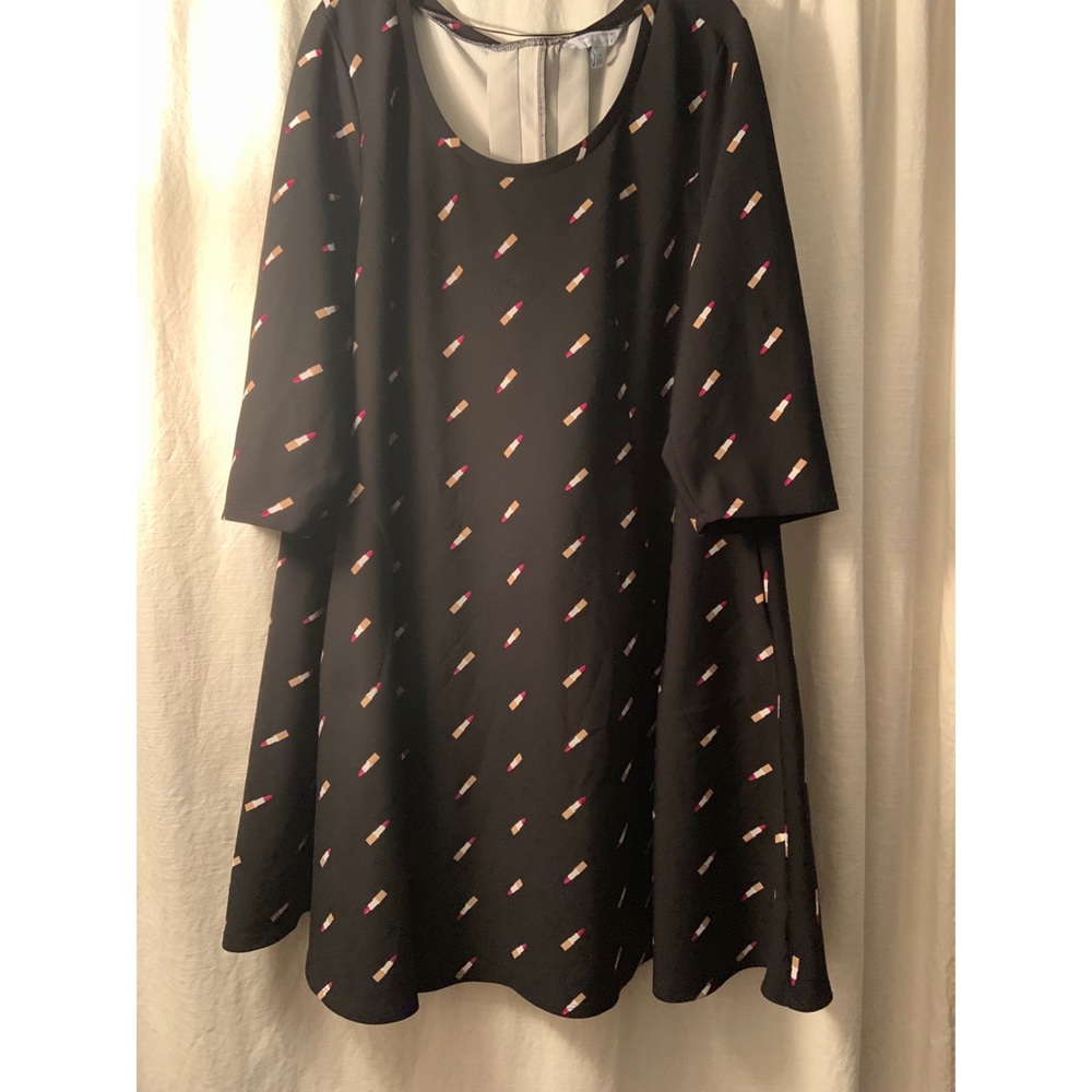 Ashley Nell Tipton lipstick print dress